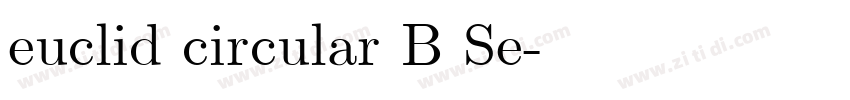 euclid circular B Se字体转换